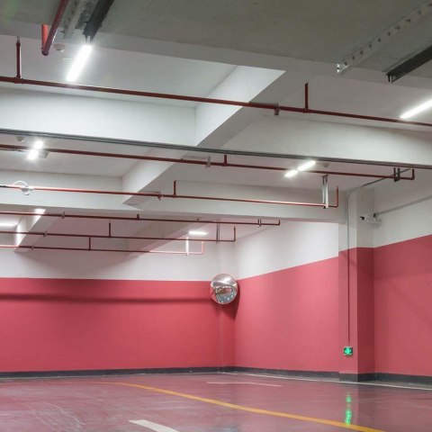 48W LED WP lamp fitting 150CM-sensor-milky cover+SS clips 4000K