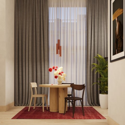 Żyrandol ZWIS SOLLUX Lampa wisząca LAGOS 3P ochra czerwona