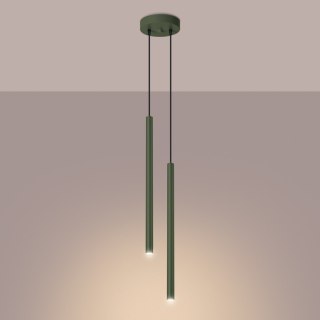 Sollux Lighting Lampa wisząca PASTELO 2 zielona oliwka