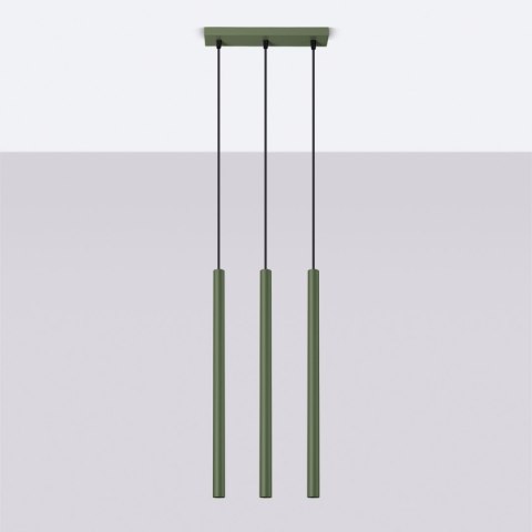 Lampa wisząca PASTELO 3 zielona oliwka