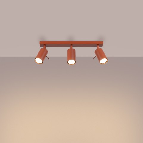 Plafon RING 3L ochra czerwona