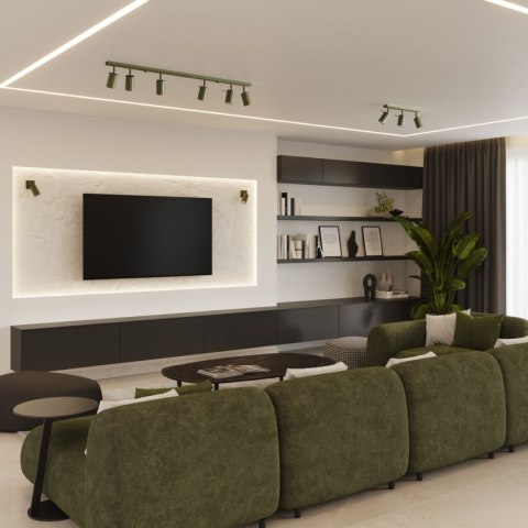 Plafon RING 3L zielony oliwkowy