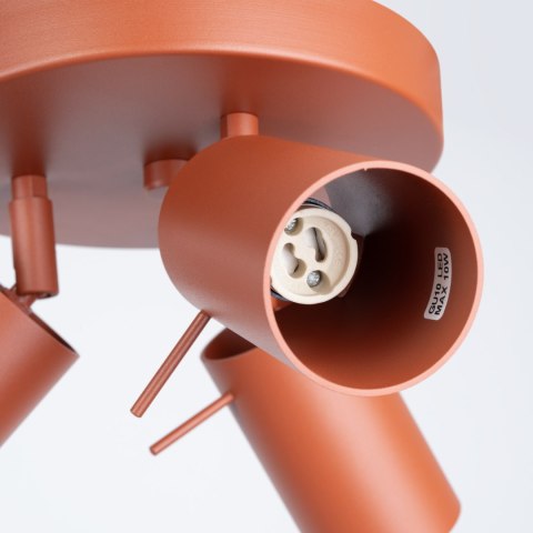 Plafon RING 3P ochra czerwona