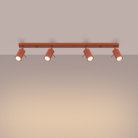 Plafon RING 4L ochra czerwona