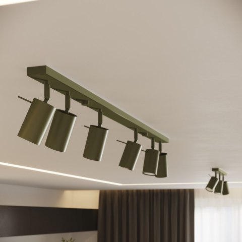 Plafon RING 4L zielony oliwkowy