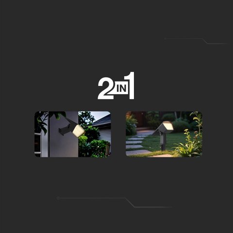 VT-10183 1.3W LED spike solar LED light CCT adjustable black body IP65