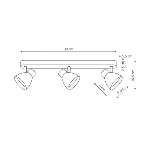 Dravo 3 spot czarny 3xGU10 Light Prestige
