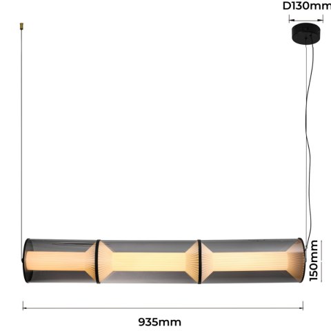 Lampa wisząca Aeris 3 linia dymna LED CCT Light Prestige