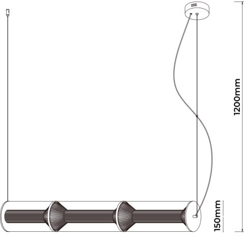 Lampa wisząca Aeris 3 linia dymna LED CCT Light Prestige