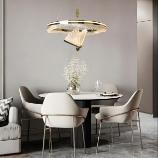 Lampa wisząca Marissa Cristal złota LED CCT Light Prestige