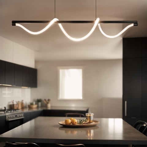 Lampa wisząca wężyk DDXZ004 40W czarna