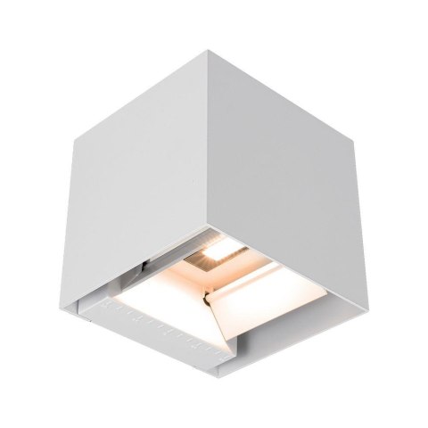 Oprawa ścienna solarna V-TAC 9W LED COB biała kostka 15x15cm IP65 czujnik ruchu VT-409CCT 3000K-4000K-5000K 800lm