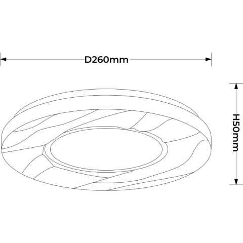 Plafon Tenaro 26 cm biały LED 4000K Light Prestige