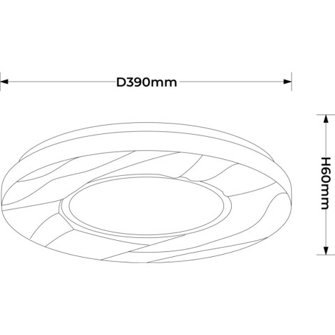 Plafon Tenaro 40 cm biały LED 4000K Light Prestige