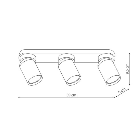 Pointa 3 spot biały 3xGU10 Light Prestige