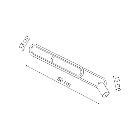 Spot Parma 1 długi czarny 1xGU10 LED CCT Light Prestige