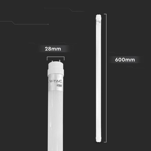 Tuba świetlówka LED T8 V-TAC CREE CHIP 60cm 9W G13 obrotowa nano plastic VT-061 3000K 850lm 6 lat gwarancji