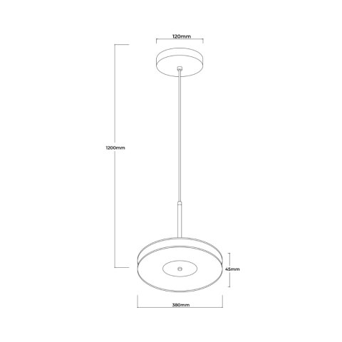 Wisząca lampa duża Casy dymna LED CCT Light Prestige