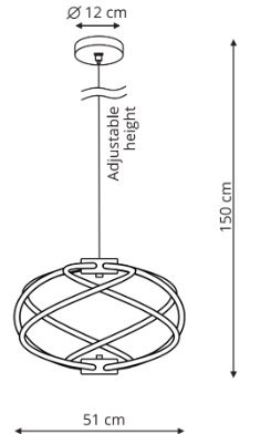 Lampa wisząca Kandor złota LED CCT Light Prestige