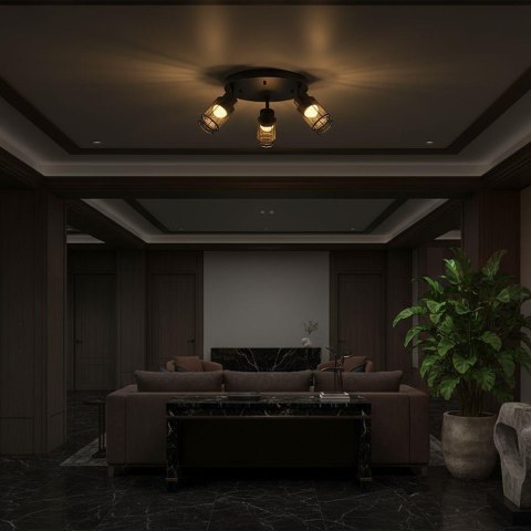 Oprawa sufitowa V-TAC 3X6W LED plafon spot 460x210mm czarny matowy VT-89013 3000K 2160lm