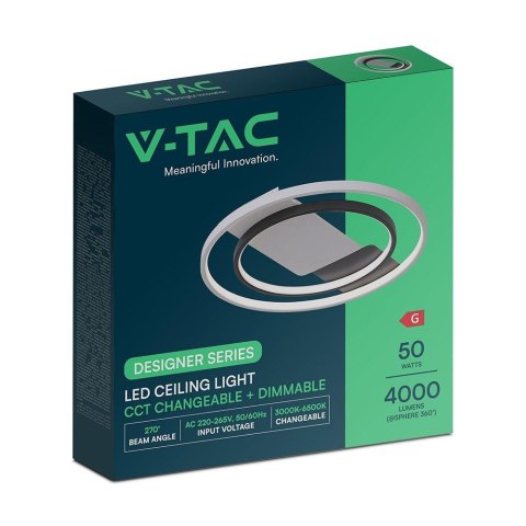 Oprawa sufitowa V-TAC LED 36W CCT 505x50mm pilot VT-7736 3000K-4500K-6500K 4000lm