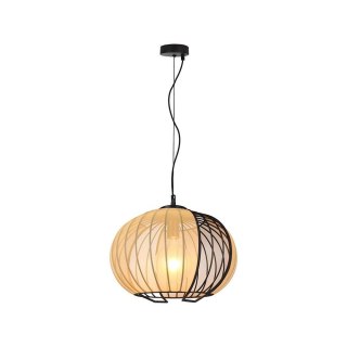 Oprawa zwieszana V-TAC E27 400x350mm czarny matowy, beżowy VT-89011 3 lata gwarancji