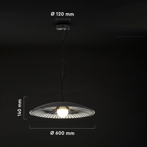 Oprawa zwieszana V-TAC G9 LED fi.600cm czarna VT-89019