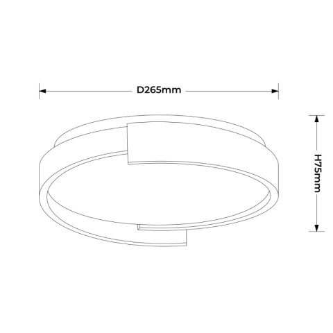 Plafon Halo 27 cm czarny LED CCT Light Prestige