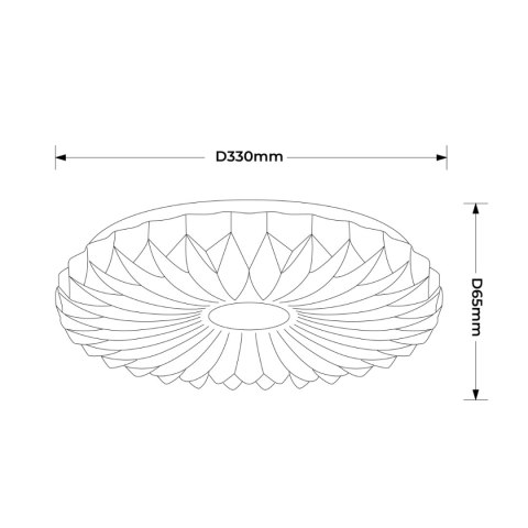 Plafon Zivora 33 cm biały LED 4000K Light Prestige