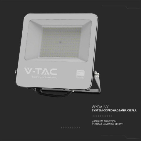 Projektor LED V-TAC CREE CHIP 100W 135lm/W czarna obudowa przewód 1m IP65 4000K 6 lat gwarancji