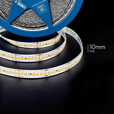 Taśma LED V-TAC CREE LED SMD2835 1190LED 24V IP20 CRI90 2xPCB 10mm 5mb 18W/m 238LED/m VT-2835 238 4000K 2430lm 6 lat gwarancji