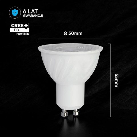 Żarówka LED V-TAC CREE CHIP 4,5W GU10 38st VT-275 6500K 345lm 6 lat gwarancji