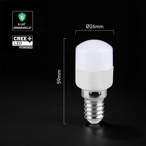 2W ST26 PLASTIC BULB WITH CREE CHIP 4000K 6YRS WARRANTY