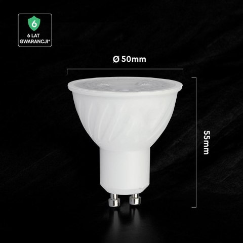 6W GU10 RIPPLE PLASTIC SPOTLIGHT WITH CREE CHIP 6500K 110'D 6YRS WARRANTY