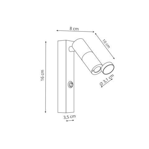 Kinkiet Miri biały LED Light Prestige