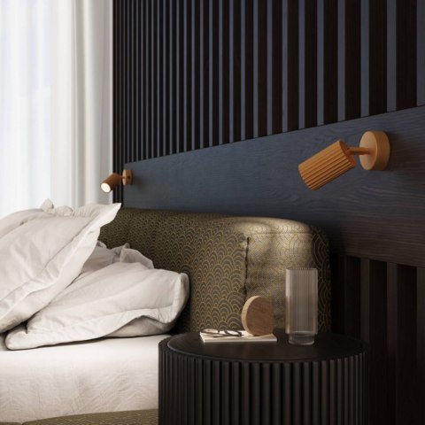 LAMPA ŚCIENNA Kinkiet KARBON taupe z włącznikiem