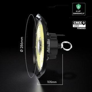 Oprawa V-TAC LED UFO high bay CREE CHIP IP65 ALU 135Lm/W 150W VT-91152 4000K 20200lm 6 lat gwarancji