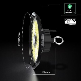 Oprawa V-TAC LED UFO high bay CREE CHIP IP65 ALU 135Lm/W 150W VT-91152 6500K 20200lm 6 lat gwarancji