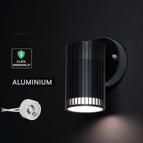 Oprawa kinkiet ścienny V-TAC GU10 czarny VT-10174 3 lata gwarancji