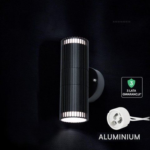 Oprawa kinkiet ścienny V-TAC GU10 czarny góra dół VT-10175 3 lata gwarancji