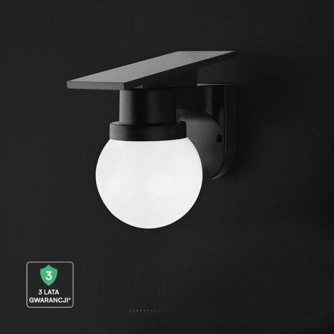 Oprawa kinkiet ścienny solarny V-TAC 0.9W LED zmiana barwy CCT IP54 pilot VT-11149CCT 3000K, 4000K, 6000K 120lm 3 lata gwarancji