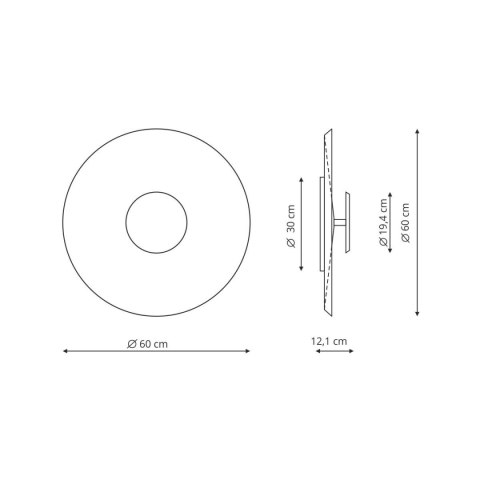 Plafon COCO 60 cm coffee LED Light Prestige