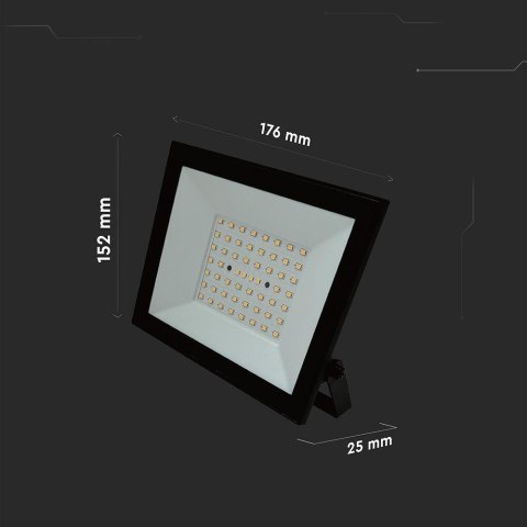Projektor LED V-TAC 50W LED SMD czarny VT-44054 3000K 4000lm