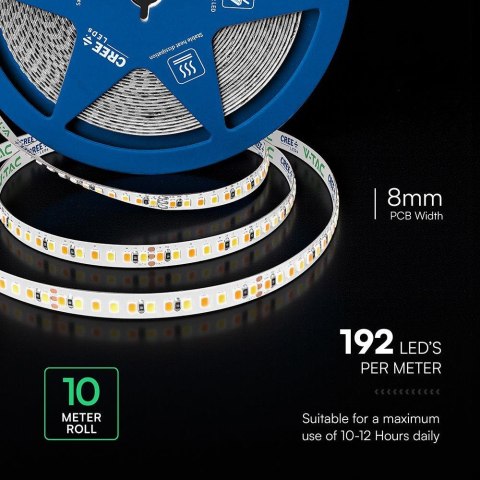 Taśma LED V-TAC CREE CHIP SMD2835 192LED 14W 24V CCT 3w1 2xPCB VT-2835 192 3000K - 6500K 1425lm 6 lat gwarancji