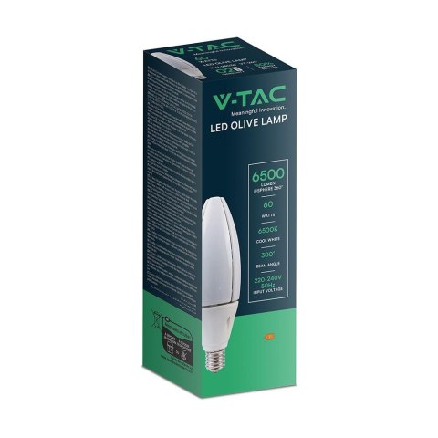 Żarówka LED V-TAC 60W E40 VT-260 6500K 6500lm