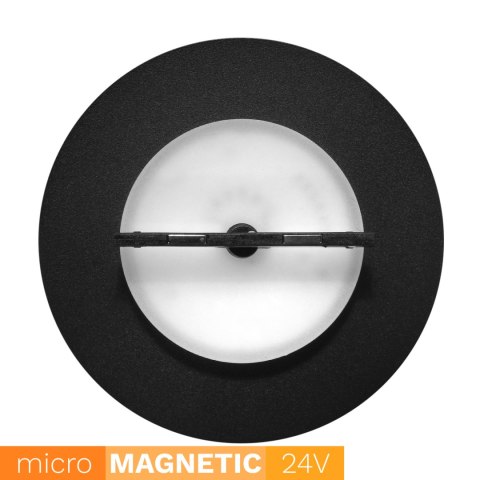 Kinkiet okrągły do szyn magnetycznych UN5-YSBD Micro Magnetic 9W 3000K czarny