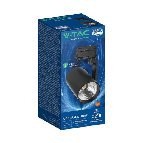 Oprawa szynosystem 3F V-TAC 35W LED CREE CHIP 20st czarna VT-11135 4000K 3218lm 6 lat gwarancji