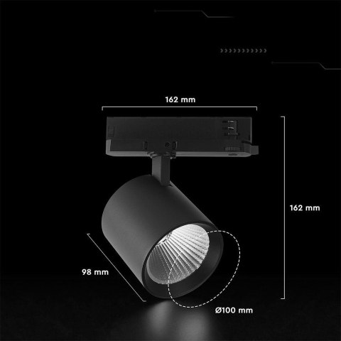 Oprawa szynosystem 3F V-TAC 36W LED CREE CHIP 36st czarna VT-11136 6500K 3302lm 6 lat gwarancji