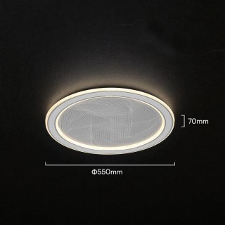 Oprawa sufitowa V-TAC 50W LED 55cm ściemnialna szara pilot CCT VT-84032 3000K-4000K-6500K 4000lm