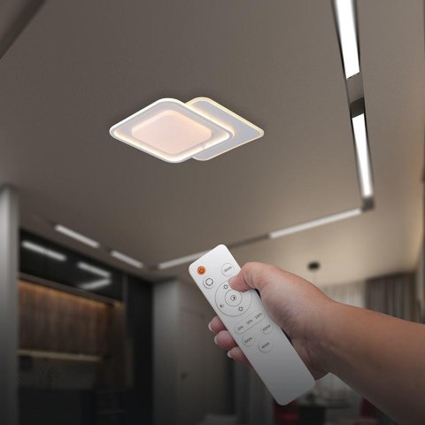 Oprawa sufitowa V-TAC 60W LED 495x495mm ściemnialna biała pilot CCT VT-84030 3000K-4000K-6500K 5400lm